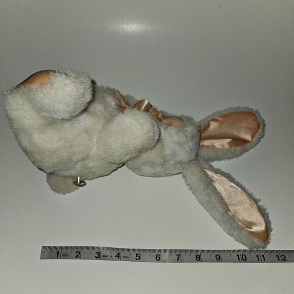 VTG Cape Craftsmen White Bunny Rabbit Plush Vinyl Face Wind-Up NOT WORKING Read - Picture 14 of 16